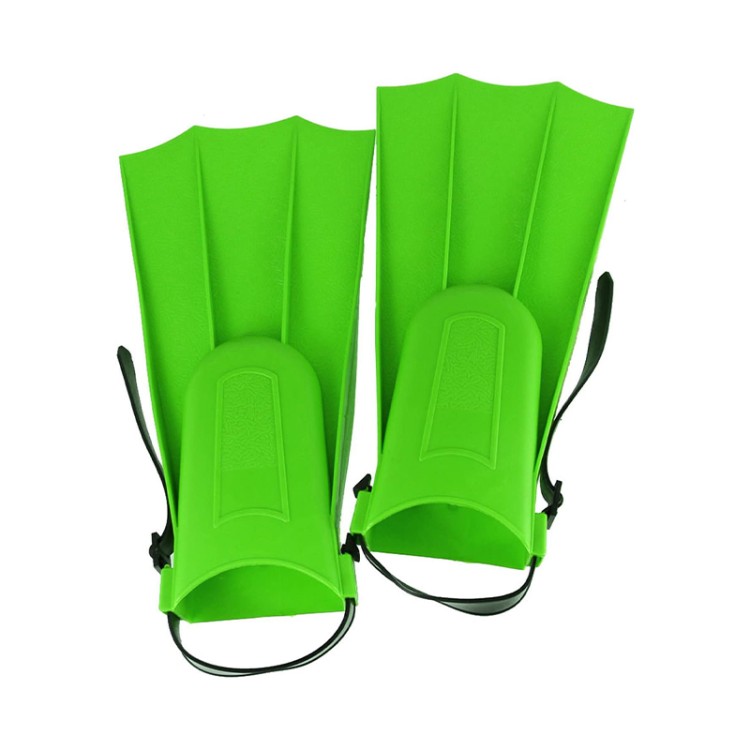 Green lightweight adjustable children's diving fins