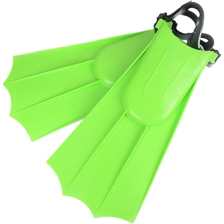 Green lightweight adjustable children's diving fins