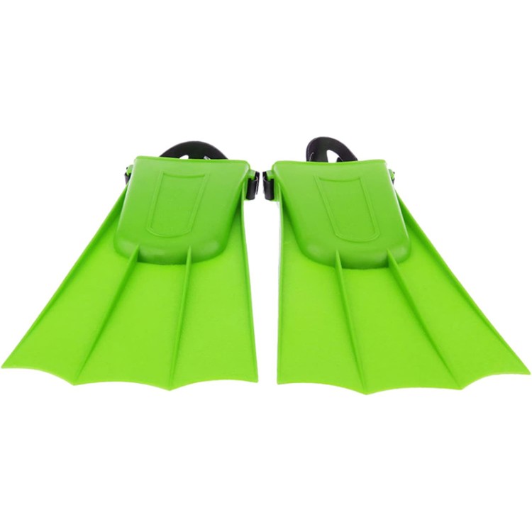 Green lightweight adjustable children's diving fins