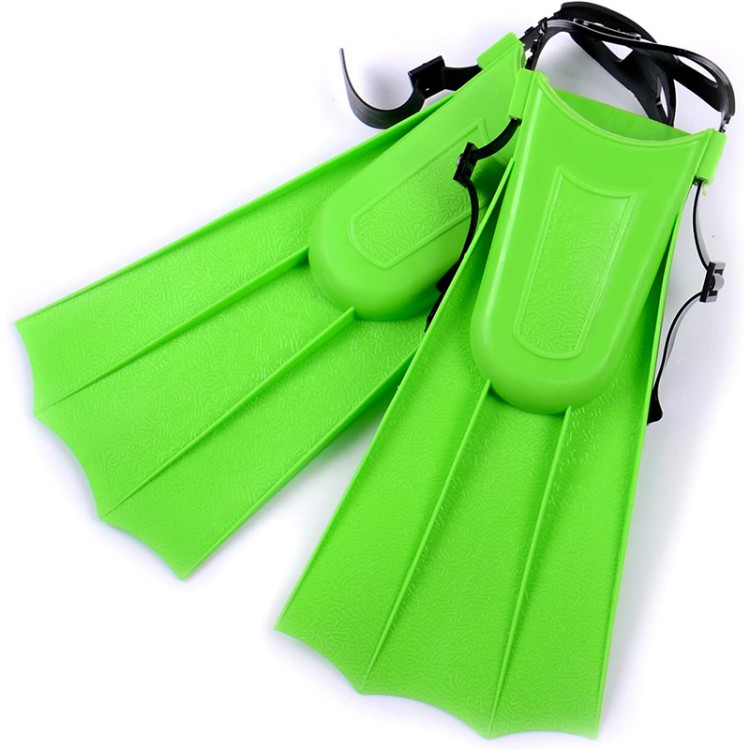 Green lightweight adjustable children's diving fins