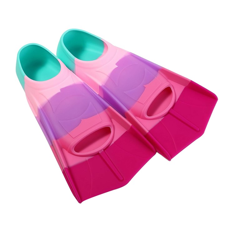 Wide fins non-slip silicone children's diving fins