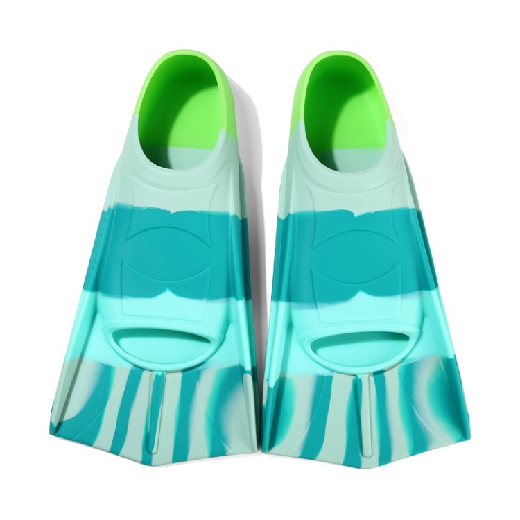 Wide fins non-slip silicone children's diving fins