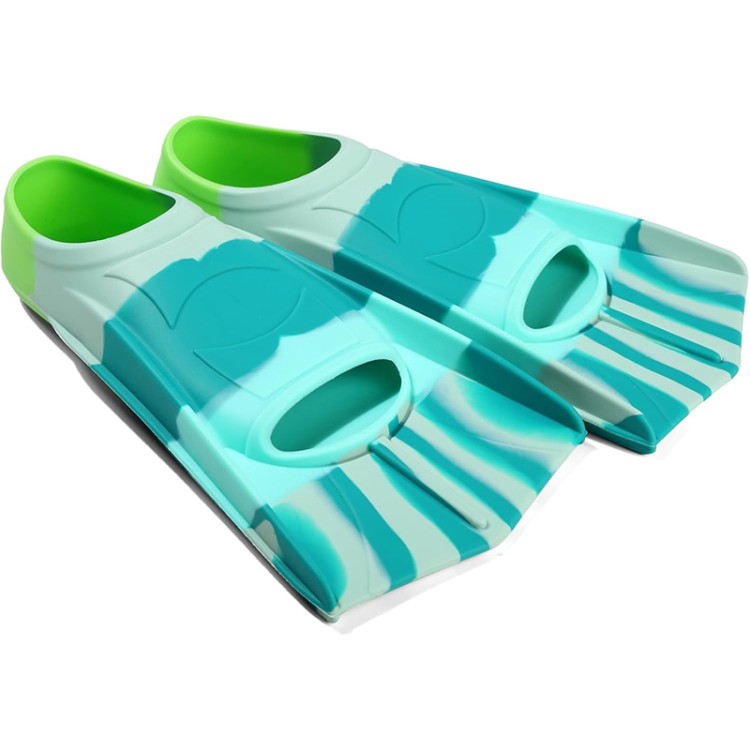 Wide fins non-slip silicone children's diving fins
