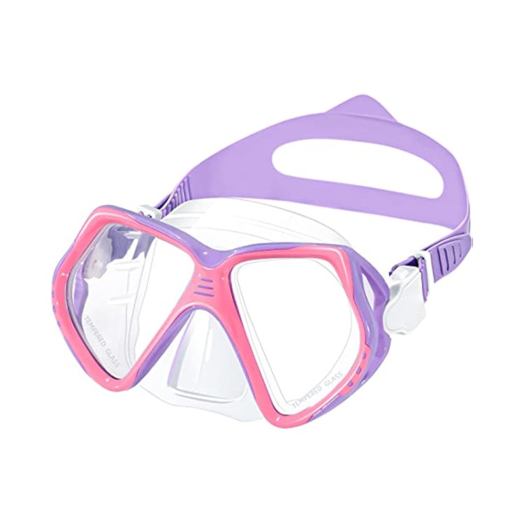 Transparent anti-fog and leak-proof children's diving mask
