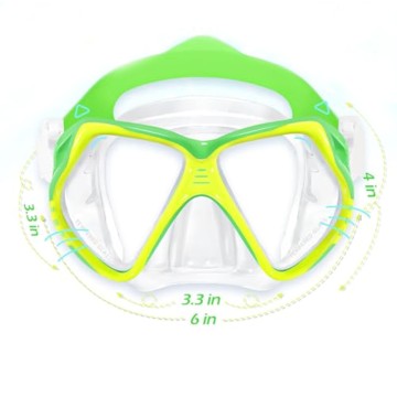 Transparent anti-fog and leak-proof children's diving mask