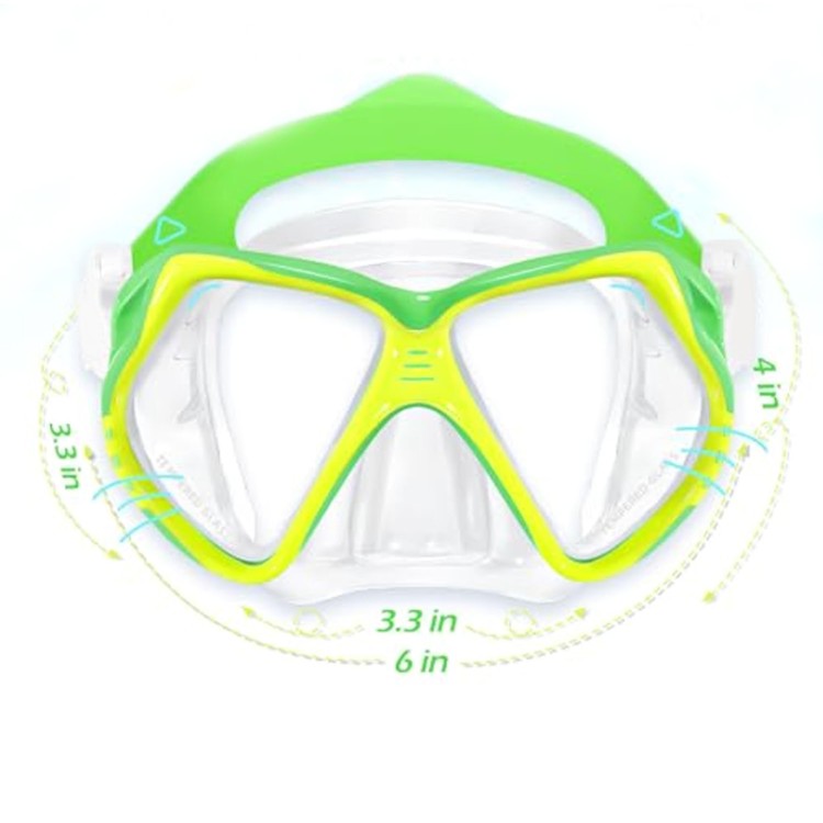 Transparent anti-fog and leak-proof children's diving mask