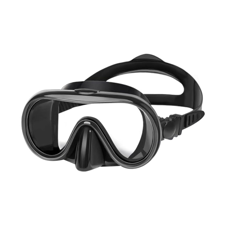 Clear vision tempered glass children's diving mask