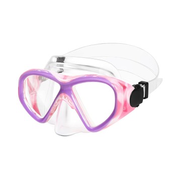 Two-color anti-fog with nose mask children's diving mask