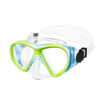 Two-color anti-fog with nose mask children's diving mask