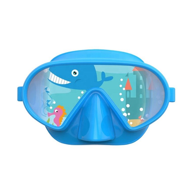 Anti-fog wide viewing angle silicone children's diving mask
