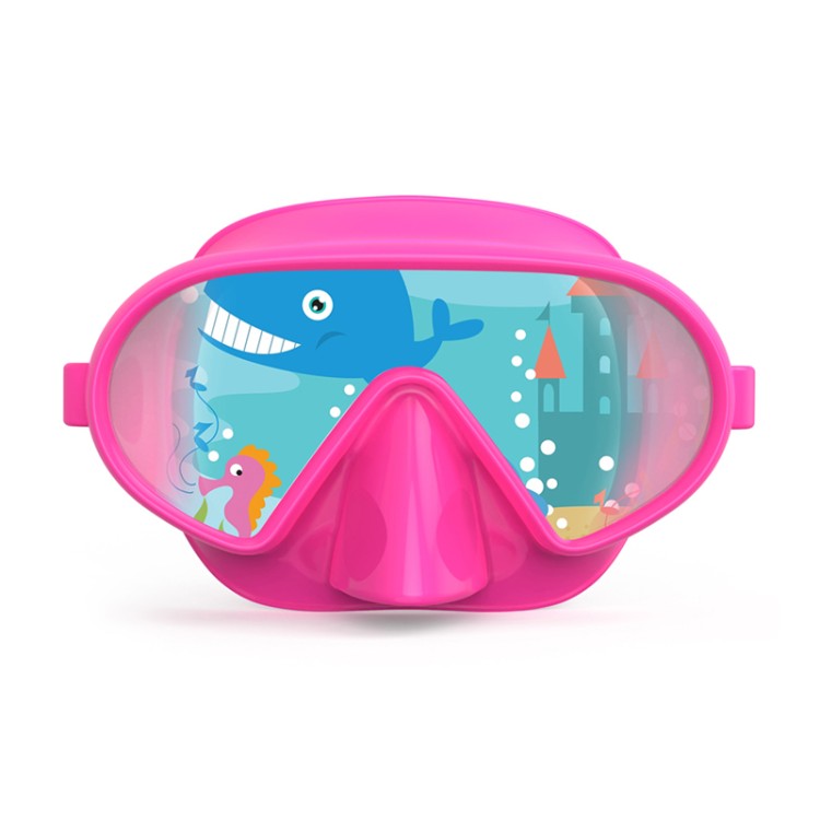 Anti-fog wide viewing angle silicone children's diving mask