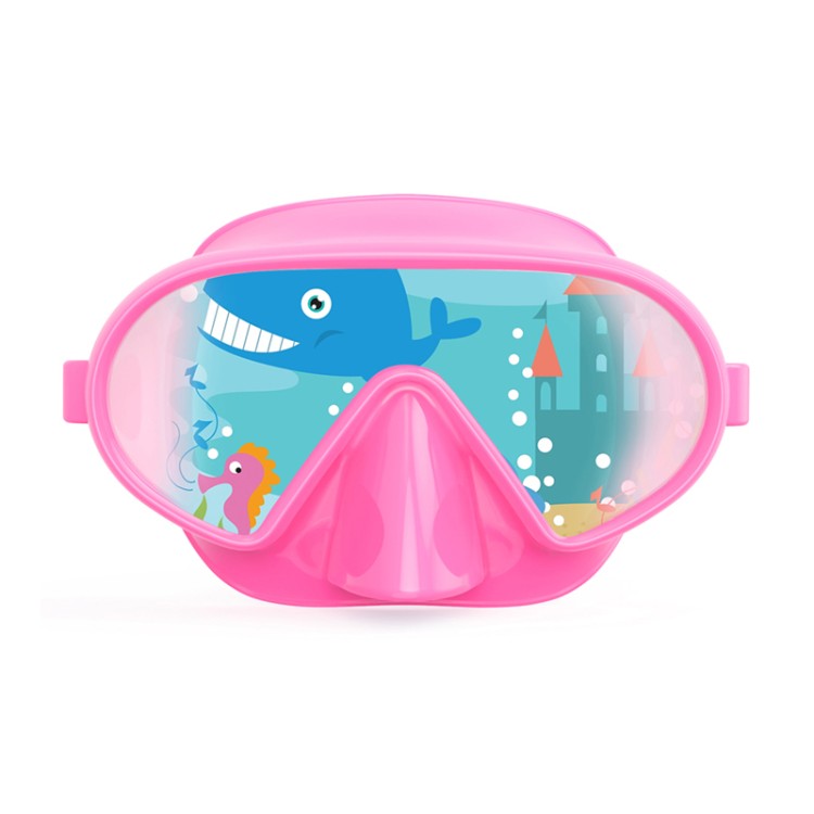 Anti-fog wide viewing angle silicone children's diving mask