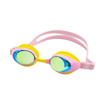 Colored mirror coating anti-fog children's swimming goggles