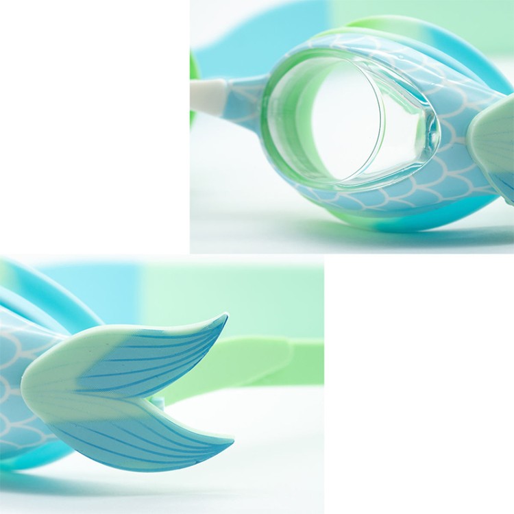 Fish shape design anti-fog children's swimming goggles