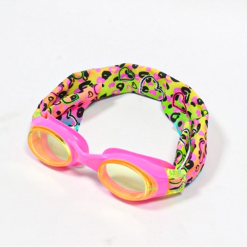 Anti-fog elastic cloth strap children's swimming goggles