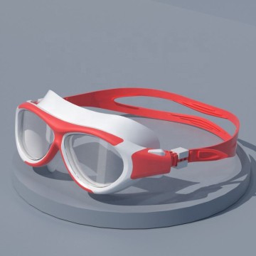 Silicone large frame anti-fog children's swimming goggles