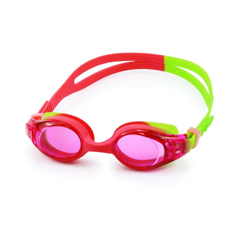 Colorful silicone anti-fog children's swimming goggles