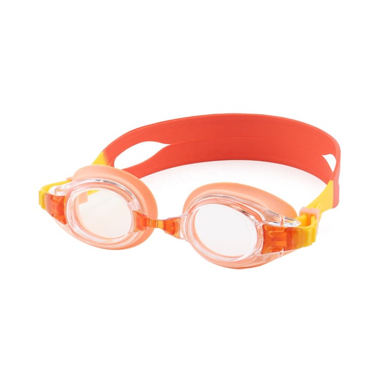 Colorblock anti-fog adjustable children's swimming goggles