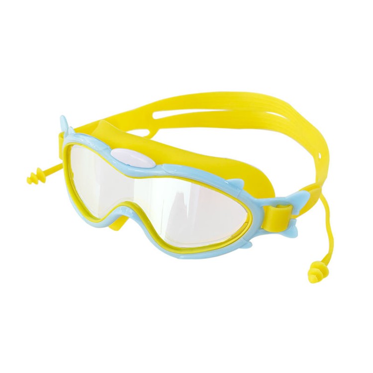 Anti-fog integrated silicone children's swimming goggles