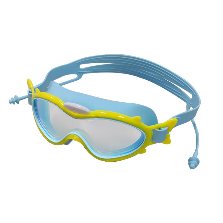 Anti-fog integrated silicone children's swimming goggles