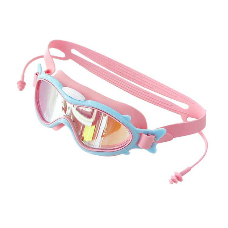 Anti-fog integrated silicone children's swimming goggles