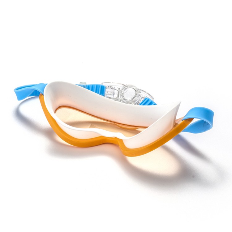 Cartoon one-piece large mirror children's swimming goggles