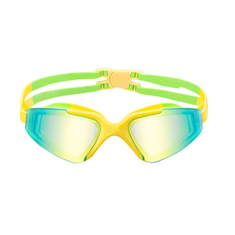 Colorblock large frame scratch-resistant children's swimming goggles