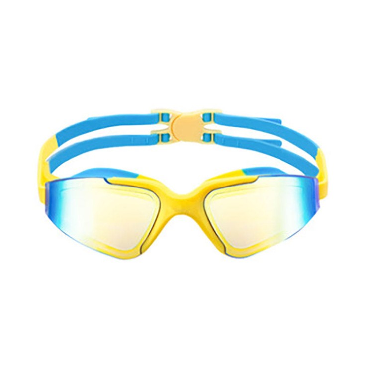 Colorblock large frame scratch-resistant children's swimming goggles