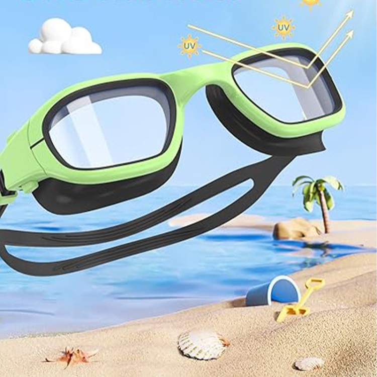 Durable anti-fog adjustable children's swimming goggles