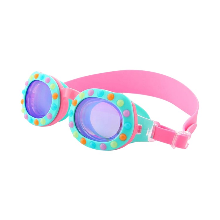 Cute anti-fog silicone swimming goggles for children