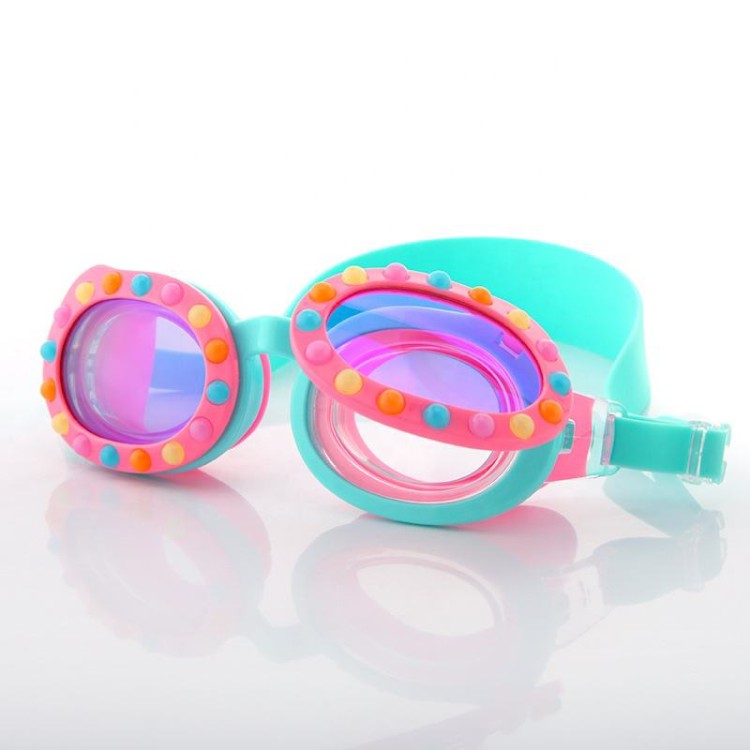 Cute anti-fog silicone swimming goggles for children