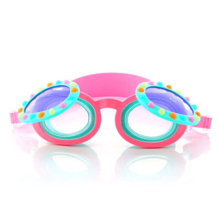 Cute anti-fog silicone swimming goggles for children