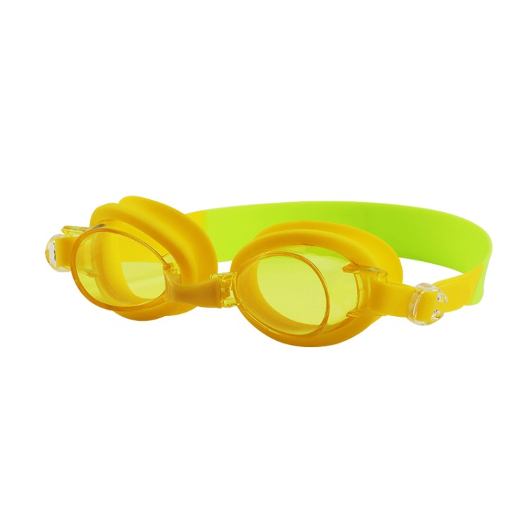 Colorblock waterproof silicone children's swimming goggles