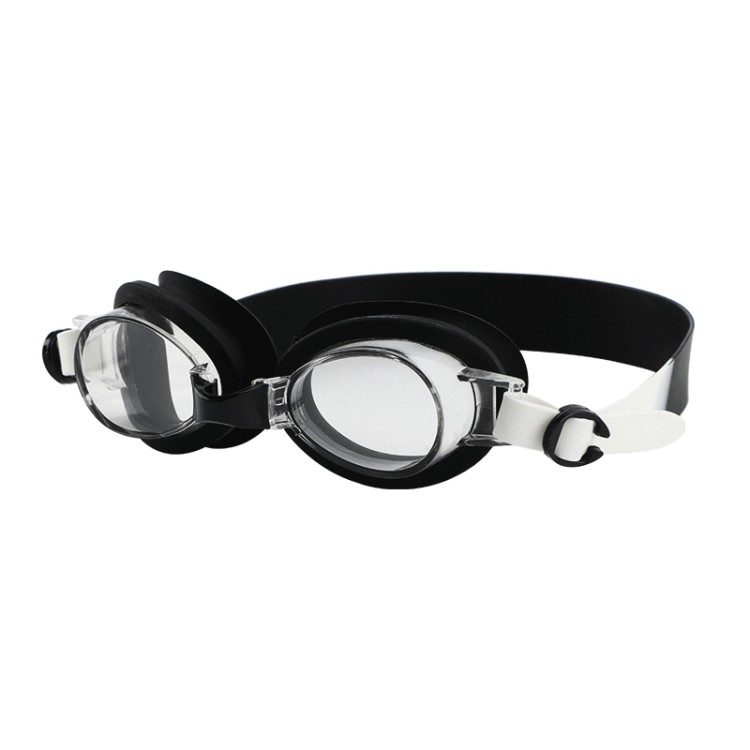 Colorblock waterproof silicone children's swimming goggles